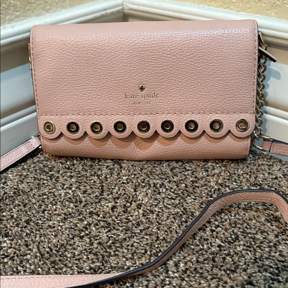 NWOT Kate Spade Blush Pink Scalloped Crossbody
